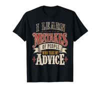 Conseils Amusants Erreurs d'apprentissage Sarcastique T-Shirt Graphique avec Valeur