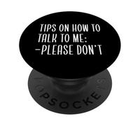 Conseils Amusants introvertis sur la façon de me Parler s'il Vous plaît ne PopSockets PopGrip Adhésif