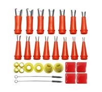 Conseils de buse de calfeutrage - Kit d'applicateur de scellant en 29 pièces | Outil en caoutchouc pour la finition lisse, le calfeutrage de précision, les projets de bricolage, la rénovation de