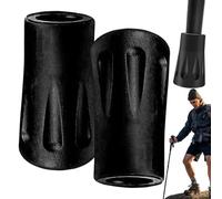 Conseils de canne de remplacement - Accessoires de bâtons de trekking, 2 bâtons de marche | Fit universel la plupart des poteaux de randonnée, conception de poignée en caoutchouc qui ne glisse pas