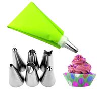 Conseils de tuyauterie | Buses de glaçage en acier inoxydable et poches à douilles, outils de décoration de gâteaux avec coupleur pour kit de biscuits et gâteaux à muffins | Accessoire