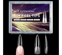 Conseils D'ongles Carrés Clairs Pour Acrylique Professionnel Long Amande Couverture Complète Fausse Extension 240 Pièces Ongles Transparents