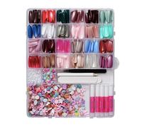 Conseils pour les ongles artificiels - Perles pour ongles - Décoration artistique - Mélange de formes - Pendentifs d'art à presser sur les ongles