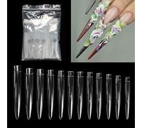 Conseils pour manucure - Lot de 120 faux ongles transparents avec tailles pré-numérotées - Facile à utiliser pour une utilisation en salon