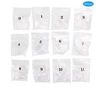 Conseils professionnels pour l'art des ongles, 504 pièces, faux faux ongles, outil de manucure à faire soi-même, lisse, facile à installer, matériau ABS transparent naturel, 12 (Transparente)