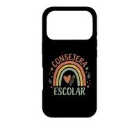 Consejera Escolar Conseiller Scolaire Espagnol Boho Rainbow Cute Coque pour iPhone 17 Pro