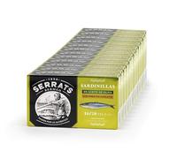 CONSERVAS SERRATS - Sardines Txikis à l'Huile d'Olive au Piment d'Espelette - 12 Boîtes x 115g (Total : 1380g) - Fabrication Artisanale depuis 1890 - Sans Gluten - Riche en Oméga 3