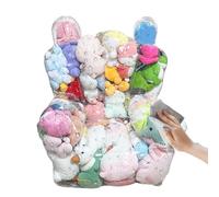 Conservation des Haricots en Peluche - Chaise de Sac Transparente, canapé, sièges Confortables pour | Solution de Rangement pour dortoir d'angle, Jardin d',