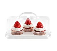 Conservation du, vitrine rectangulaire pour toasts | Rangement pour gâteaux avec poignée portable, pour transporter des biscuits pour la cuisine, le comptoir ou la boulangerie