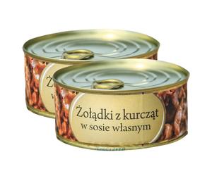 Conserves alimentaires - Estomacs de poulet avec sauce 300 g - 2 pcs. Marlej