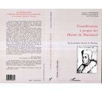 Considérations à propos de Machiavel Sur la première décade de Tite-Live - Francesco Guicciardini - L'harmattan - broché - Livre