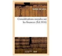 Considérations Morales Sur Les Finances