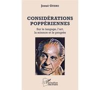 Josué Guébo – Considérations poppériennes – Sur le langage, l'art, la science et le progrès – Broché