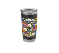 Considérez comment les fleurs sauvages poussent Cottagecore Gobelet isotherme en acier inoxydable double paroi