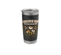 Considérez comment les fleurs sauvages poussent une couronne florale Gobelet isotherme en acier inoxydable double paroi