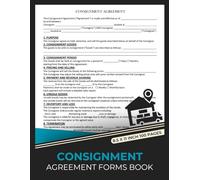 Consignment Agreement Forms Book: Consignment Contract Form Between Consignor and Consignee | 50 Forms
