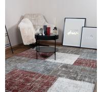 CONSILIO CONCEPT 200 x 290 Tapis à poils courts Tapis de salon Couleurs modernes Rouge robuste résistant à l'usure