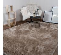 CONSILIO CONCEPT 200 x 290 Tapis Salon Beige Mona Shaggy à poils longs fait main moderne à la main