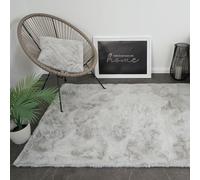 Consilio Concept CLOUD tapis en fourrure 80x150 gris tapis supersoft 39 mm hauteur soft doux imitation fourrure de lapin