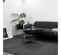 Consilio Concept Tapis de Salon 200 x 290 cm en Laine Anthracite Moderne au Design Naturel mélangé Subtil Doux certifié de Luxe fabriqué en Allemagne Design Manufacture Tapis de Marque Oeko TEX