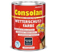 Consolan Peinture anti-intempéries - 0,75 ml - Gris anthracite