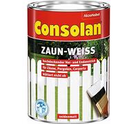 Consolan Peinture de protection anti-intempéries pour clôture Blanc 2,5 l