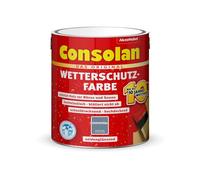 Consolan Peinture de protection contre les intempéries - 2,5 l - Bleu été - Couvrante - Protection du bois pour l'extérieur