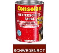 Consolan peinture de protection contre les intempéries rouge suédois 2,5 L