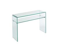Vente-unique - Console - 1 Niche - Verre trempé - Transparent - STILEOS