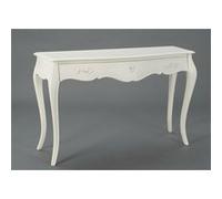 Console 1 Tiroir 120 Cm En Bois Blanc - Charmy Blanc