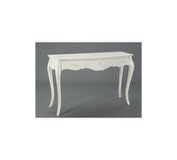 Console 1 Tiroir 120 Cm En Bois Blanc - Charmy Blanc