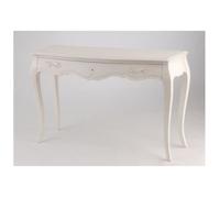 Console 1 Tiroir 120 Cm En Bois Blanc - Charmy Blanc