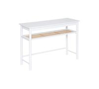 Atmosphera Console Cabras 2 niveaux cannage L110 cm Blanc