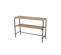 - Console 2 niveaux Marcel avec structure en métal - Marron et noir - MARCEL