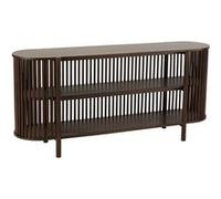 Console 2 planches bois de manguier marron foncé Conie L 160 cm Marron G