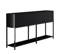 Console 2 Portes Abattantes L150 cm - Lord - en Panneaux de Particules - Meuble Pratique - pour Salon, Entrée - L150 x l30 x H80 cm