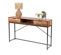Console 2 tiroirs 1 niche effet noyer Joya