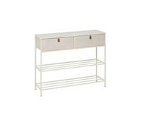 Console 2 tiroirs 2 niveaux Tissa beige