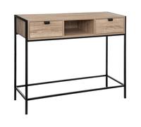 Console 2 tiroirs ""Aliaj"" effet bois noir - 5 five simply smart
