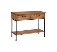 Atmosphera Console Danik 2 tiroirs bois et métal L110 cm Marron G