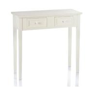 Console 2 Tiroirs ""Charme"" 80cm Blanc