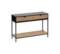 Console 2 tiroirs Chevrons MDF noir 5five Noir G