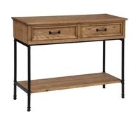 Atmosphera - Console Danik - 2 tiroirs - Bois et métal