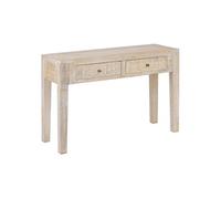 Atmosphera - Console 2 tiroirs en bois massif SHIREL - Beige - SHIREL Beige G