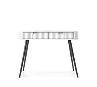 Console 2 tiroirs pieds métal noir 105 cm - IRIS