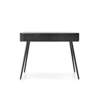 Console 2 tiroirs pieds métal noir 105 cm - IRIS