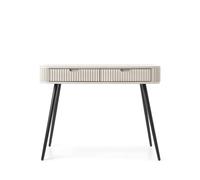 Console 2 tiroirs pieds métal noir 105 cm - IRIS