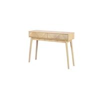 - Console 2 tiroirs Shelby en bois avec système d'ouverture push pull - Beige