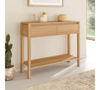 Console 2 Tiroirs Toscane 1 Étagère Effet Teck