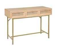 Console 3 tiroirs ""Rayo"" cannage rotin L110cm - Atmosphera createur d'interieur